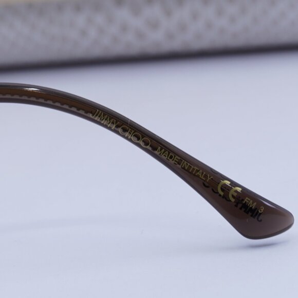 Jimmy Choo ASTRA/F/SK 0000 HA Geometric Sunglasses - Gold/Brown - Picture 8 of 10